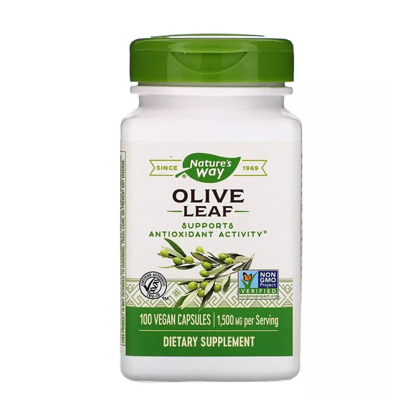 Оливкове листя Nature's Way Olive Leaf 1500 мг, 100 капсул